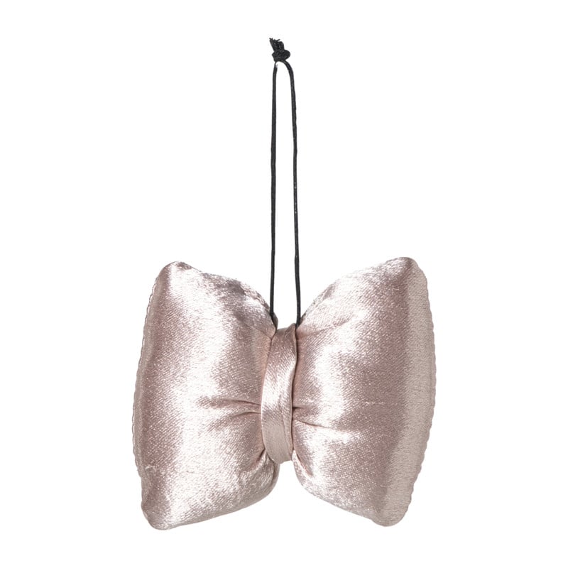 Kersthanger strik - roze - 8x9.5x1.5 cm