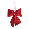 Kerststrik velvet medium - rood - 19x24 cm