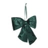 Kerststrik velvet medium - groen - 19x24 cm