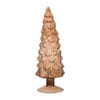 Kerstboom beeldje klein - bruin - ø8x24.5 cm
