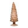 Kerstboom beeldje klein - bruin - ø8x24.5 cm