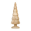 Kerstboom beeldje klein - goudkleurig - ø8x24.5 cm