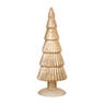 Kerstboom beeldje klein - goudkleurig - ø8x24.5 cm