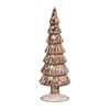 Kerstboom beeldje klein - donkerbruin - ø8x24.5 cm