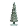 Kerstboom beeldje shiny klein - groen - ø8x24.5 cm