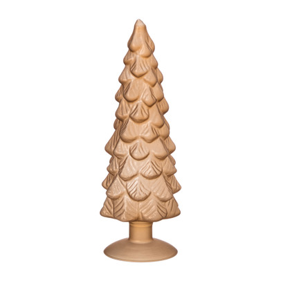 Kerstboom beeldje klein - goud -  ø8x24.5 cm