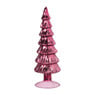 Kerstboom beeldje klein - rood - ø8x24.5 cm