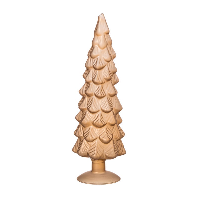 Kerstboom beeldje groot - goud -  ø8x30 cm
