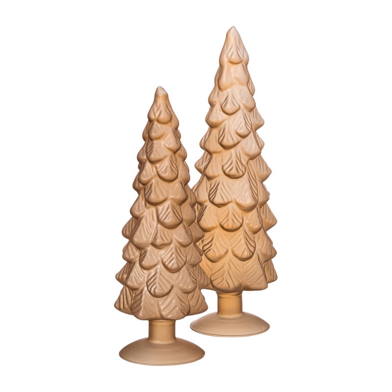 Kerstboom beeldje groot - goud -  ø8x30 cm