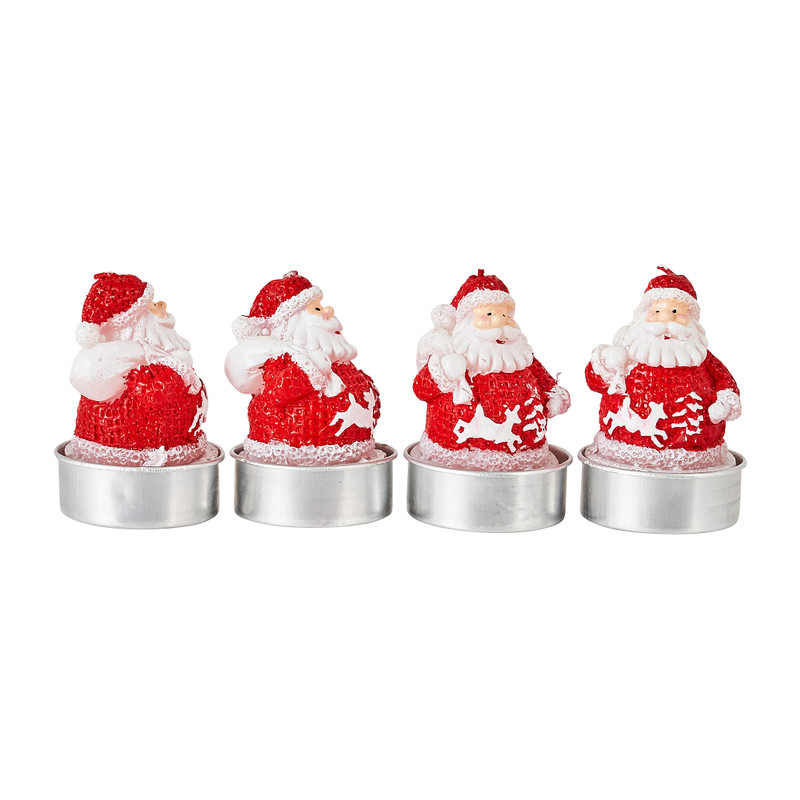 Waxinelicht santa - 4 stuks
