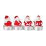 Waxinelicht santa - 4 stuks