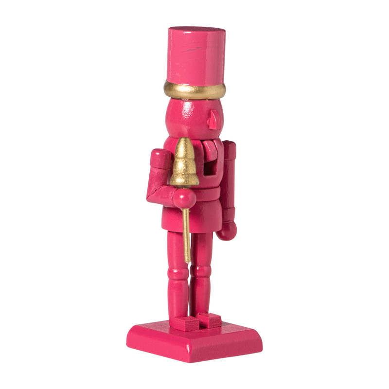 Notenkraker beeldje - roze - 12.5 cm