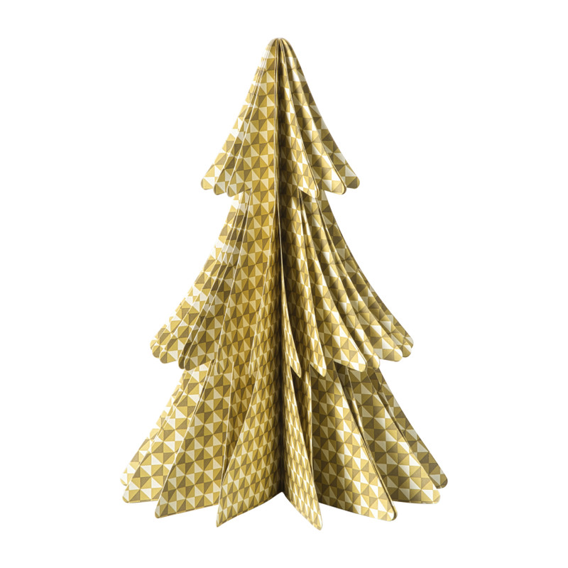 Kerstboom papier clashing colours - 25 cm