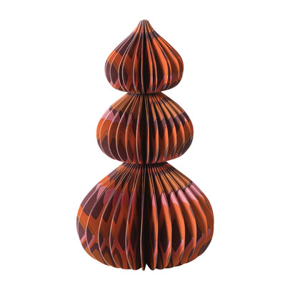 Kerstboom papier clashing colours - 20 cm