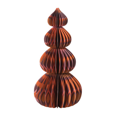 Kerstboom papier clashing colours - 26 cm