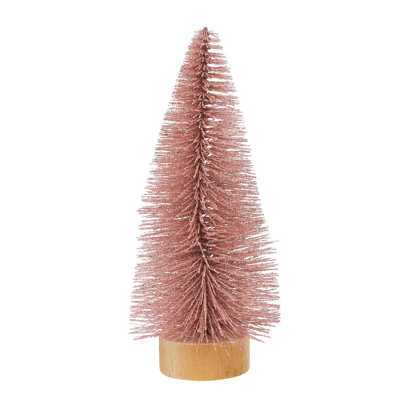 Kerstboom - roze - 15 cm 