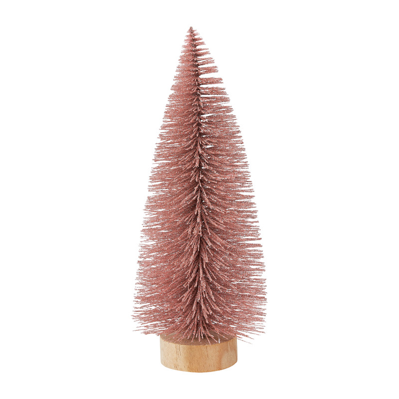 Kerstboom - roze - 25 cm 