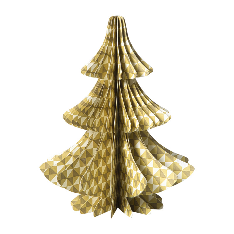 Kerstboom papier clashing colours - 15 cm