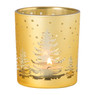 Kerst waxinelichthouder -goudkleurig - ø7x8 cm