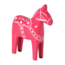 Kerstbeeldje paard - roze - 18x16x4.5 cm