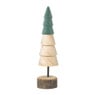 Kerstboom hout - bruin/groen - ø6x24 cm