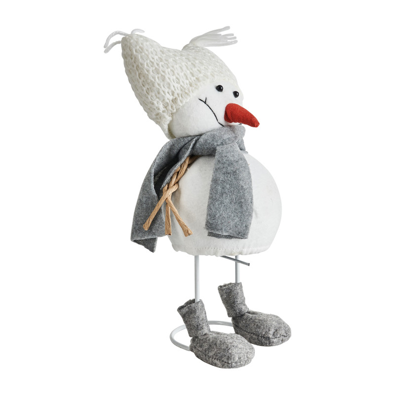 Sneeuwpop muts wit - 30 cm