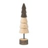 Kerstboom hout - bruin/donkerbruin - ø6x24 cm