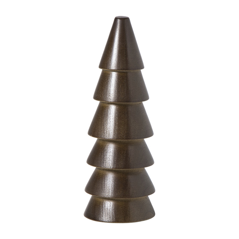 Kerstboom middel - bruin - ø5.5x15 cm