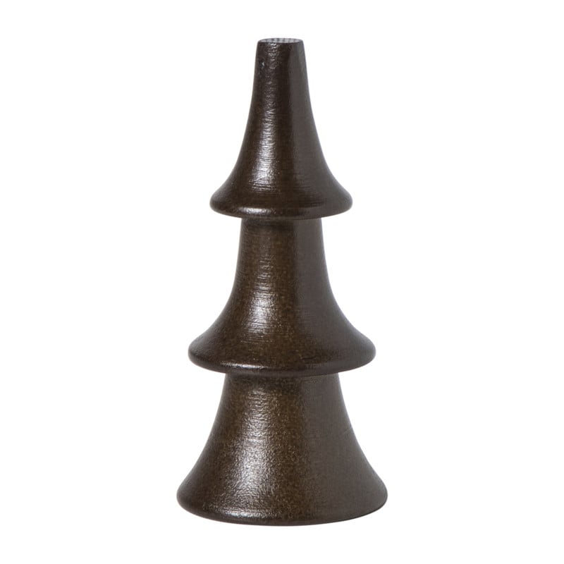 Kerstboom klein - bruin - ø4.5x10 cm