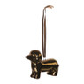 Kersthanger teckel - bruin - 6.7x3x7.8 cm