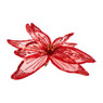 Bloem op clip - rood - 20 cm