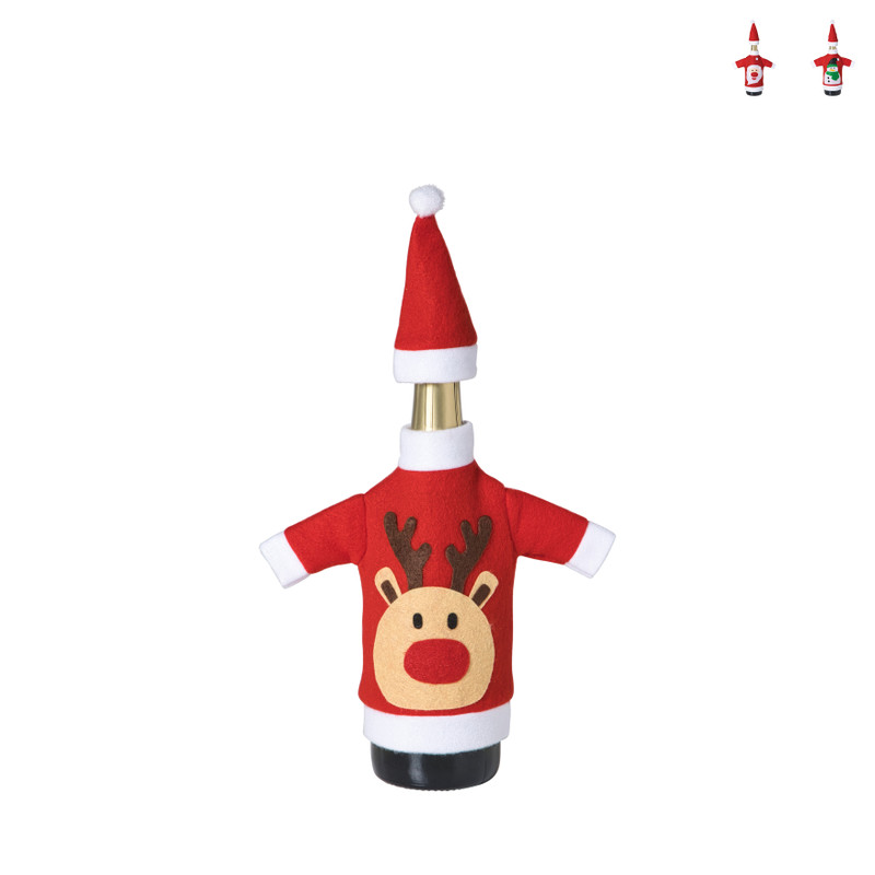 Kersttrui voor wijnfles - diverse varianten