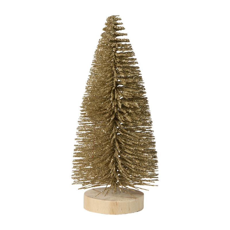 Kerstboompje metallic - 6x12.5 cm - diverse varianten