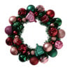 Kerstkrans met ballen - multikleur - ø38x9 cm