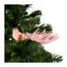 Vogel op clip - roze - 20 cm