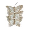 Vlinders op clip - wit - 3 stuks