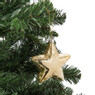 Kersthanger - gouden ster met glitters - 10x10 cm