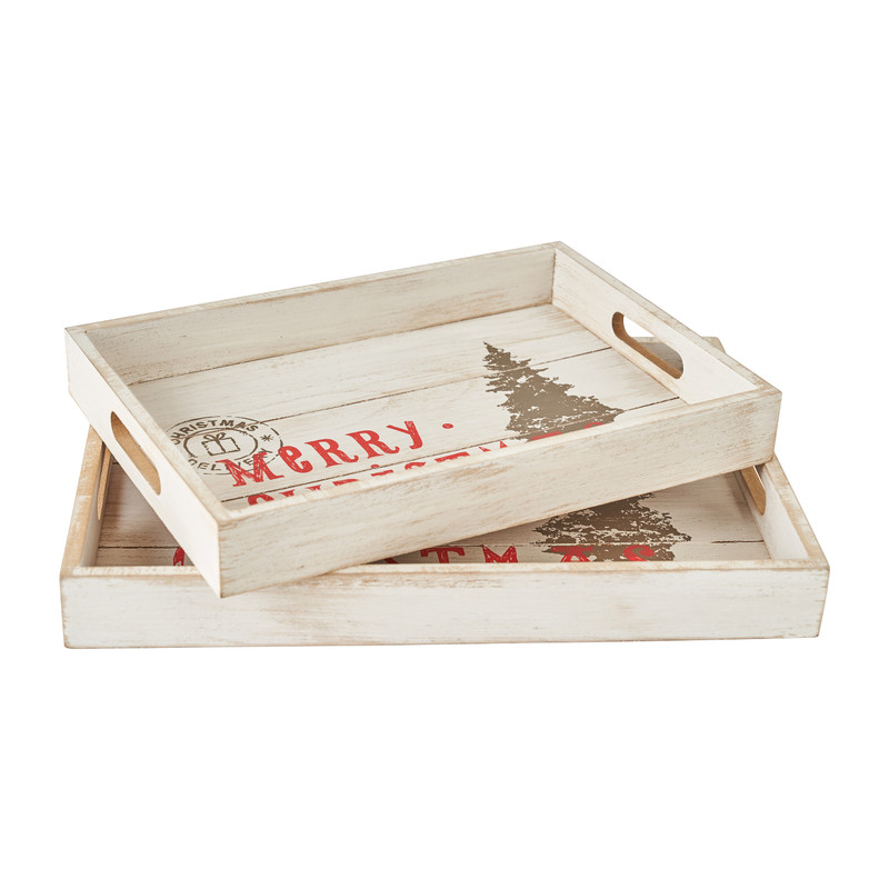 Dienblad Merry Christmas - 35x25x4 cm