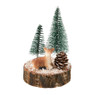 Plankje met kerstboompjes en hert - diverse varianten - Ø10 cm