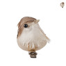 Vogel op clip - naturel - 9 cm - diverse varianten