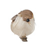 Vogel op clip - naturel - 9 cm - diverse varianten