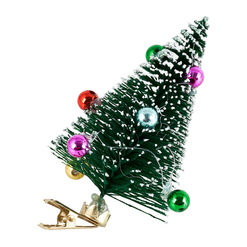 Kerstboompjes op clip - kerstballen - set van 4