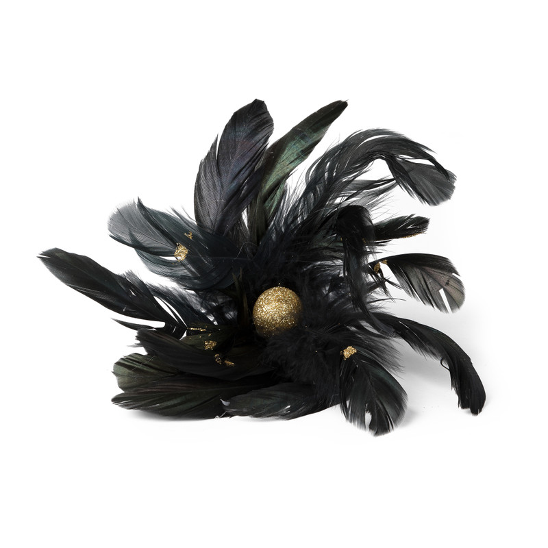 Bloem op clip - groen - 18 cm