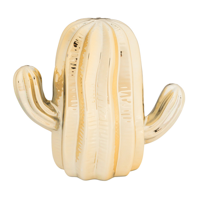 Cactus - 18x10x16.5 cm - goud/zilver
