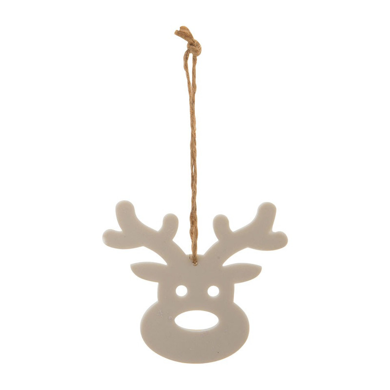 Kersthanger porselein - rendier - 8,5