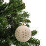 Kerstbal bomen mat - 8 cm - wit