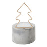 Theelichthouder cement Kerst - kerstboom - 10.5x6 cm