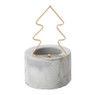 Theelichthouder cement Kerst - kerstboom - 10.5x6 cm
