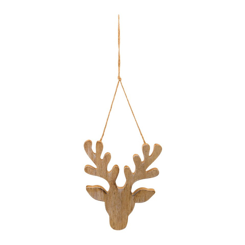 Kersthanger rendier - 13x11.5 cm