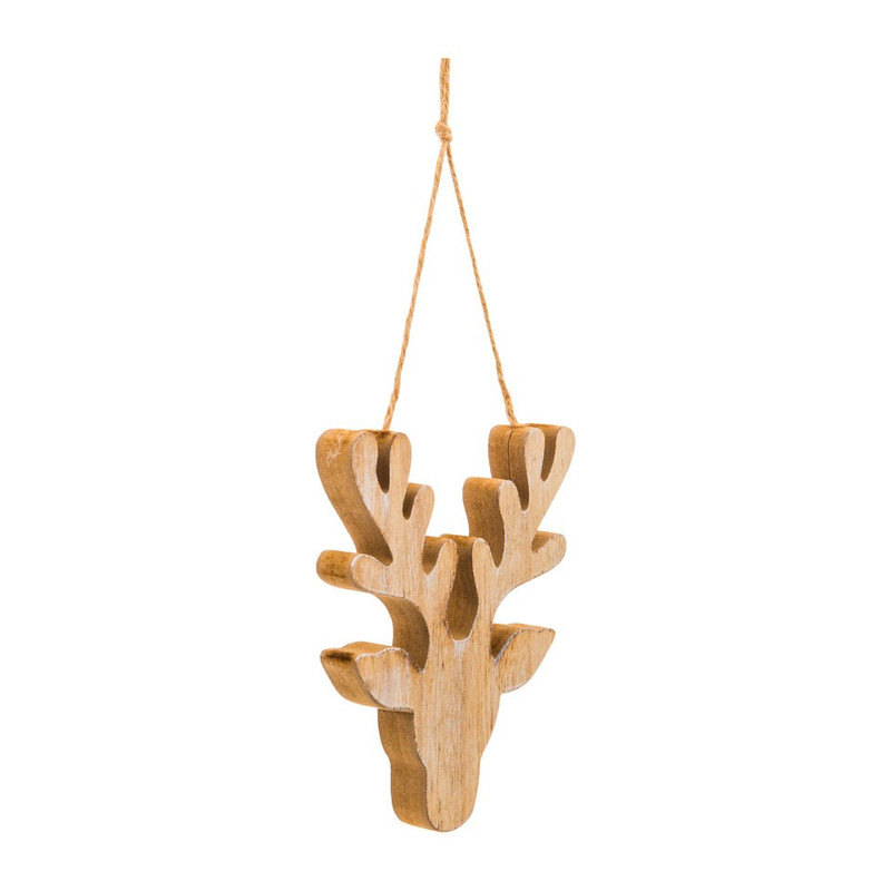 Kersthanger rendier - 13x11.5 cm